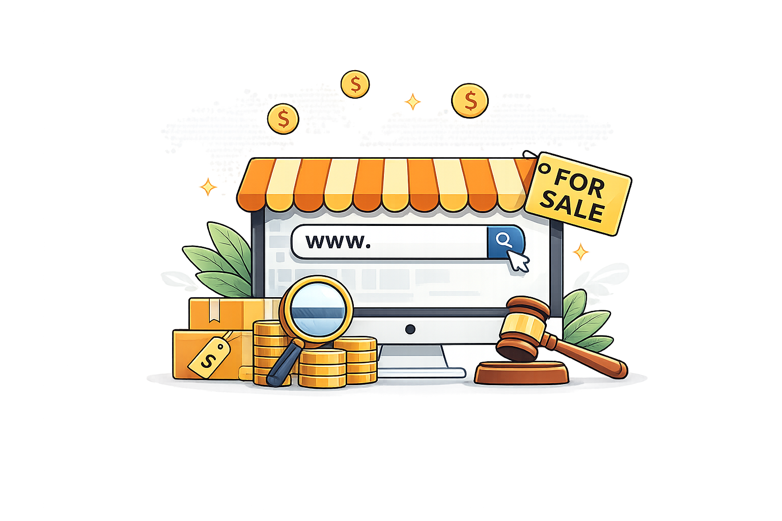 Domain for sale illustration